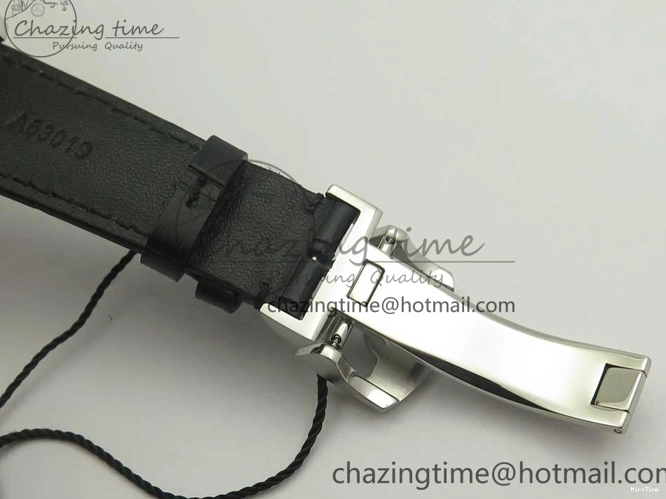 MIROTIME 0516 Efficient Portuguese Tourbillon IW5463 SS ZF Best Edition White Dial on Black Leather Strap 7170